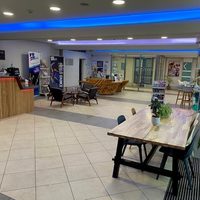 A wide view of the foyer area at Pavilion Dance