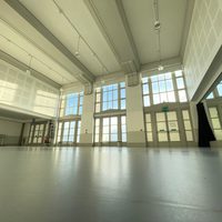 A large open dance studio